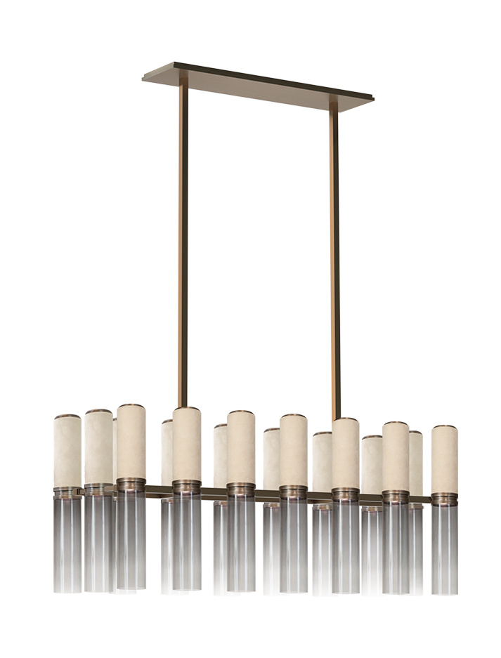 Infinito 16-light bronze chandelier designed by Marcel Wolterinck - Hanglampen