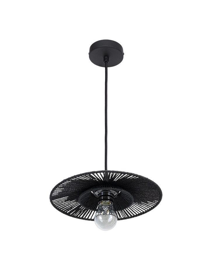 CAPPELLO HANGING LAMP E27 d:30cm black with black shade - Hanglampen