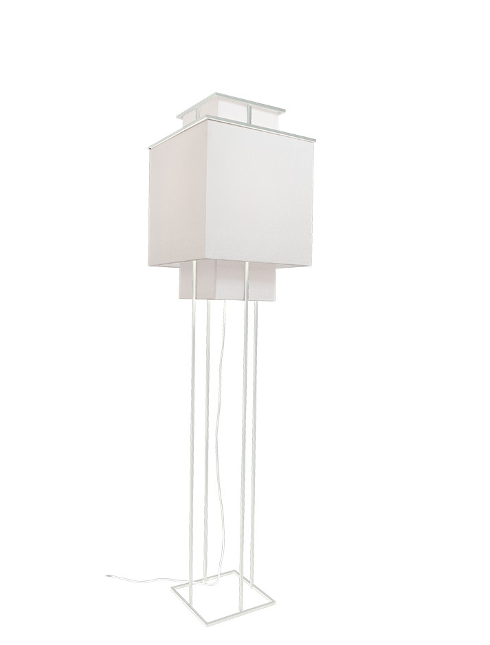 GO WITH THE FLOW 1-light white floor lamp - Vloerlampen