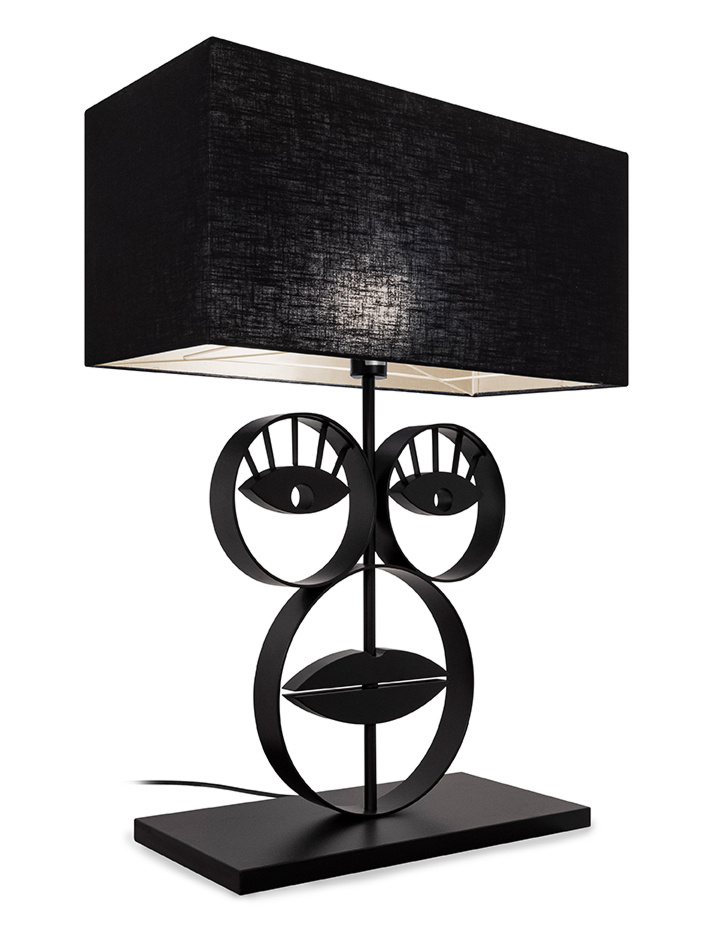 Le Masque table lamp black designed by Monique Des Bouvrie - Tafellampen