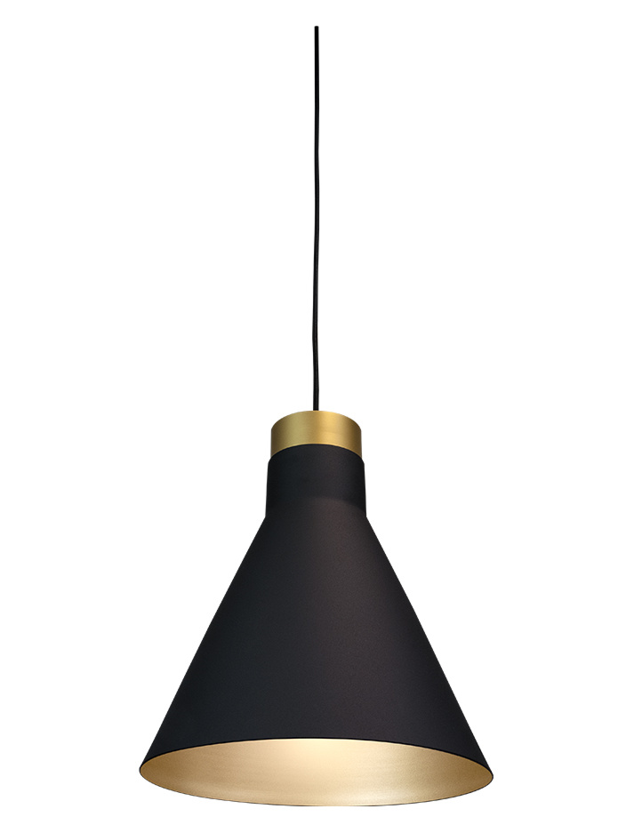 Flask Large black/gold hanging lamp designed by Mariska Jagt - Hanglampen
