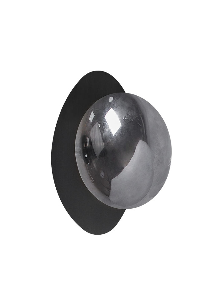 Flow wall lamp G9 black with smoke glass
