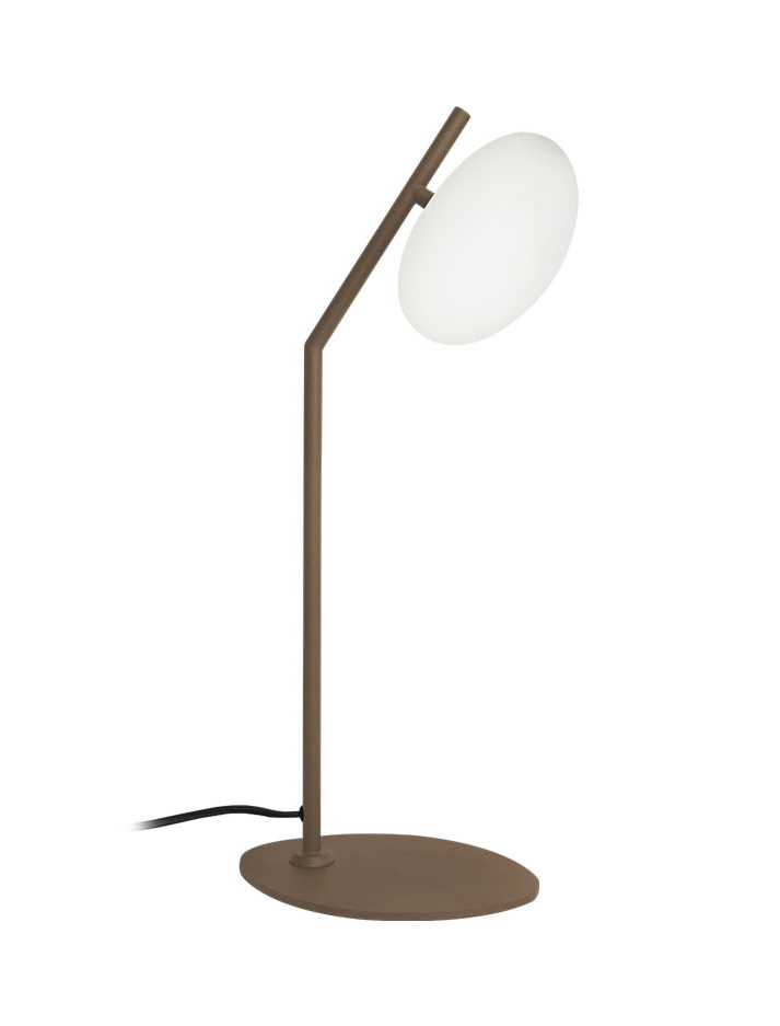 Flow table lamp G9 bronze with opal glass