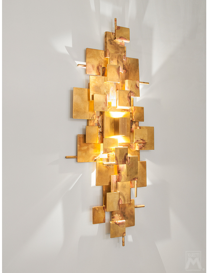 ABE wall lamp 2x LED 1W brass Designed By Lotz