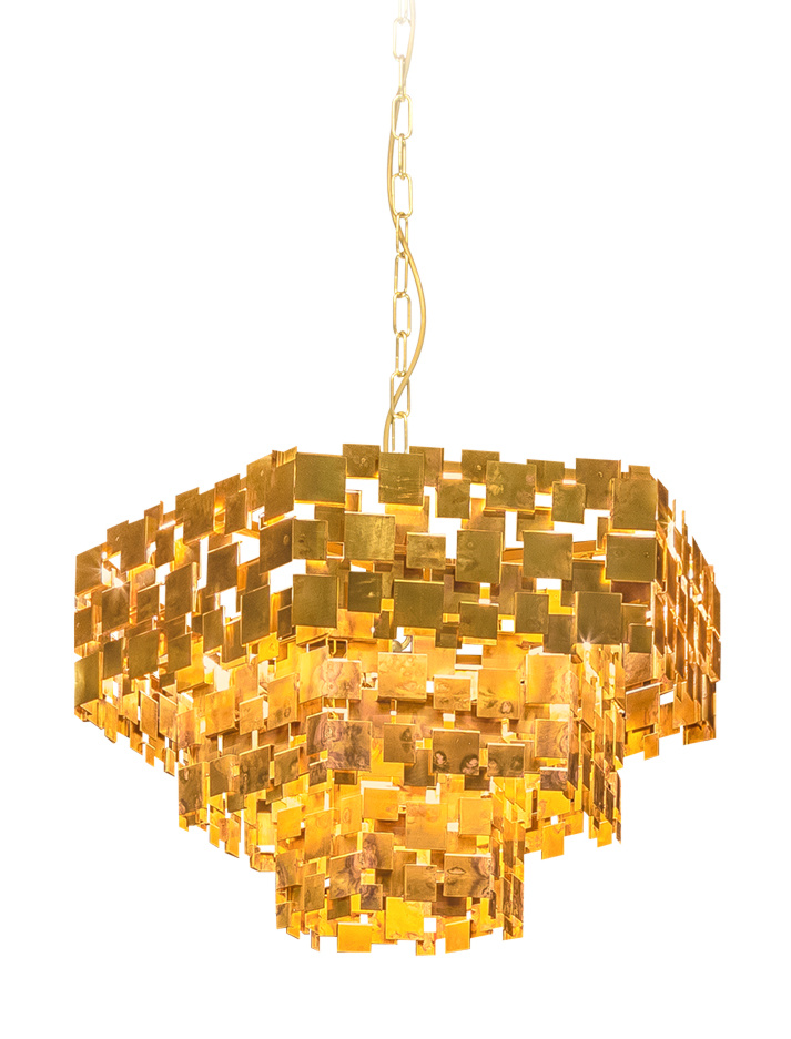 ABE brass chandelier designed by Lotz - Hanglampen
