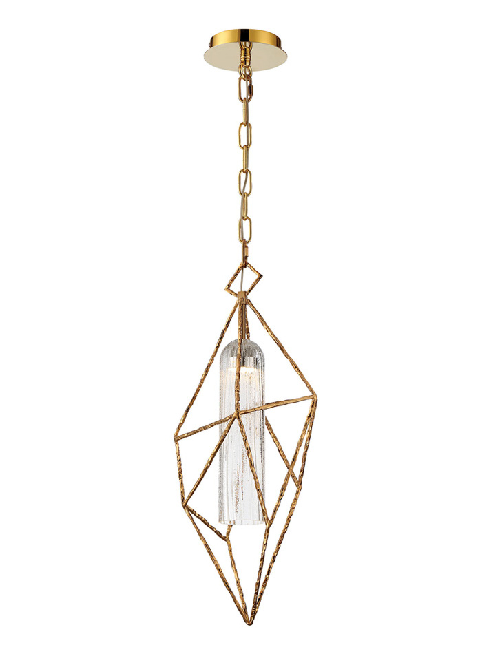 ICICLE hanging lamp M E27 1-light gold - Hanglampen