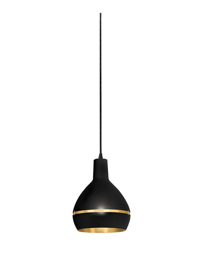 Sliced hanging lamp small black/gold designed by Peter Kos - Hanglampen