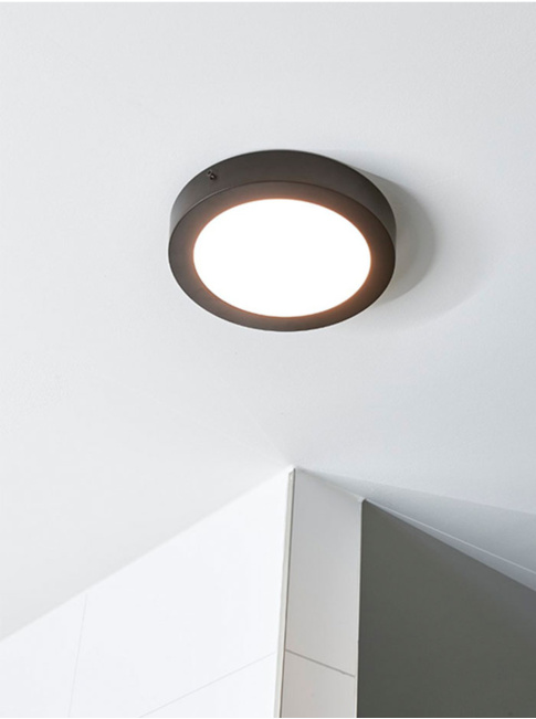 Tachion dali plafonnière 10W rond zwart