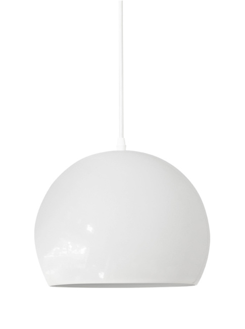 DOT white gloss hanging lamp RAL9010 Designed