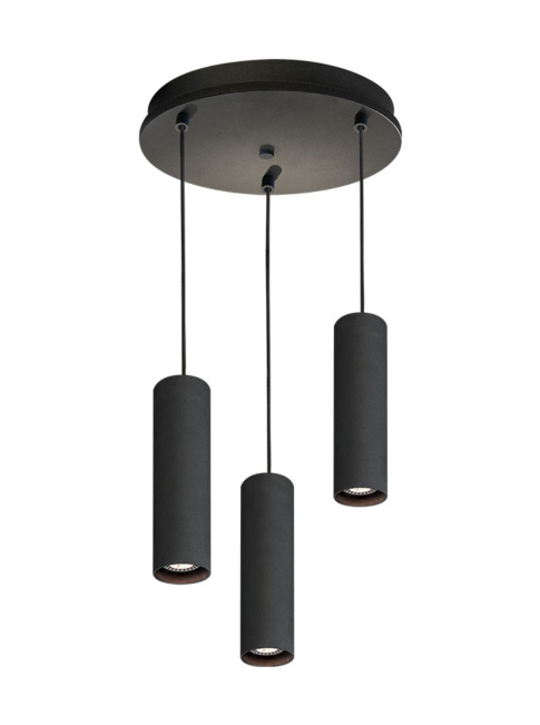 JUG 3-light black hanging lamp