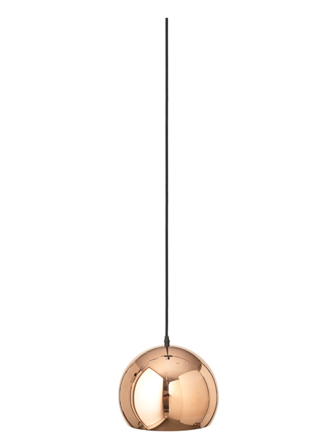 Dot copper hanging lamp designed by Peter Kos. Slightly damaged version