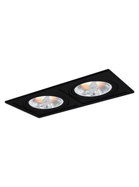 TROY 70 inbouwspot 2-L zwart SET inclusief CTA lichtbron en driver. Oud model - Inbouwspots