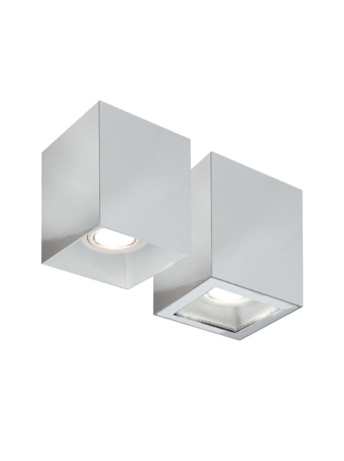 QBO 50 chrome surface-mounted luminaire