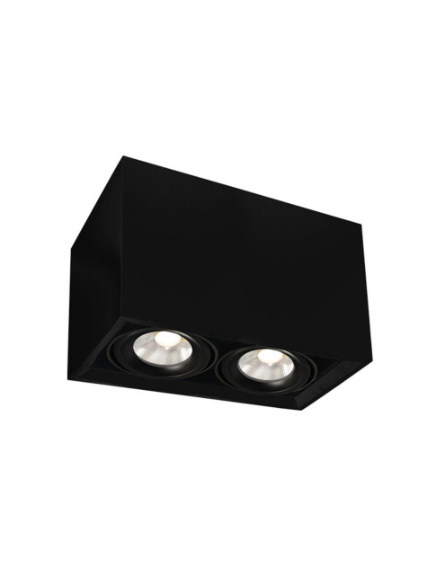 SQUARE ON surface-mounted luminaire 2-light black
