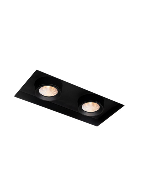 BERGAMO 50 recessed luminaire 2-light black