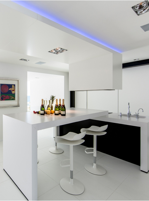 Portofino 111 4-light white built-in luminaire