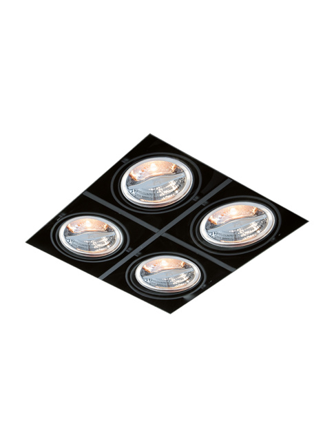 Portofino 70 recessed luminaire 4-light black