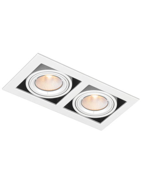SQUARE PROFI 50 inbouwarmatuur 2-lichts wit