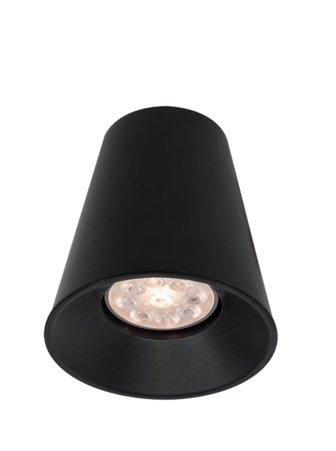 Cone 50 Small black surface-mounted luminaire designed by Osiris Hertman