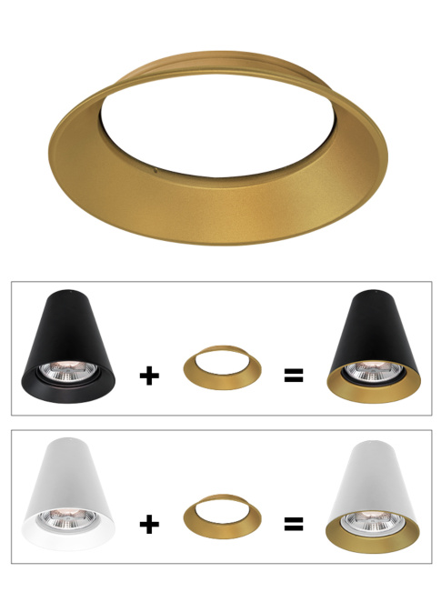 Ring for cone 111 large gold designed by Osiris Hertman
