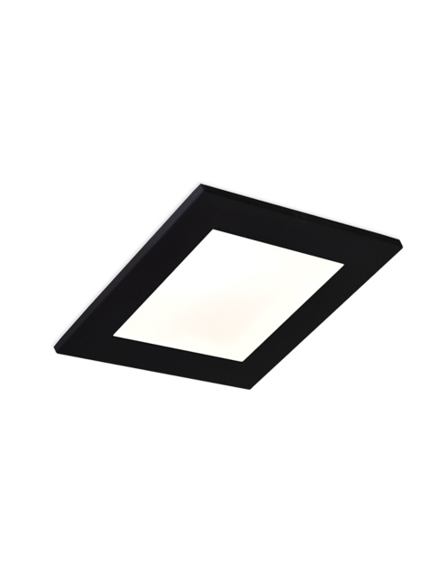 SQUARE GLASS inbouwspot zwart