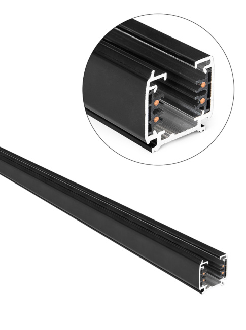 MAR-TRACK 3-phase rail 1m black