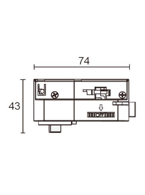 ONE-TRACK 1-fase electrische adapter wit - Railverlichting
