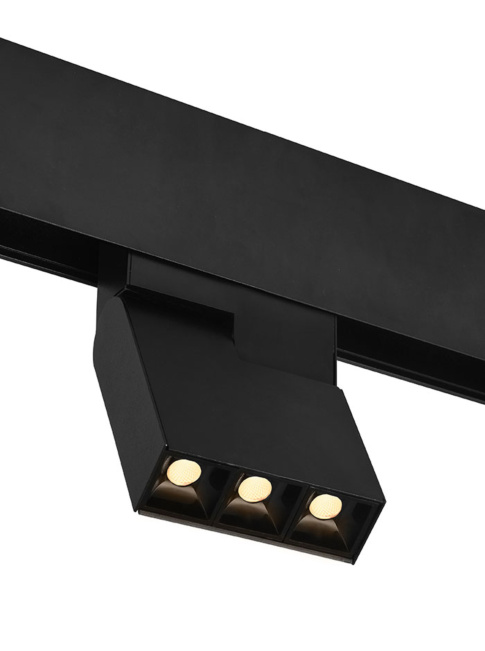 FORZATRACK PIEGA 3-lichts zwart - Railverlichting