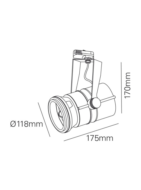 Combat 111 3-phase dali rail spotlight white