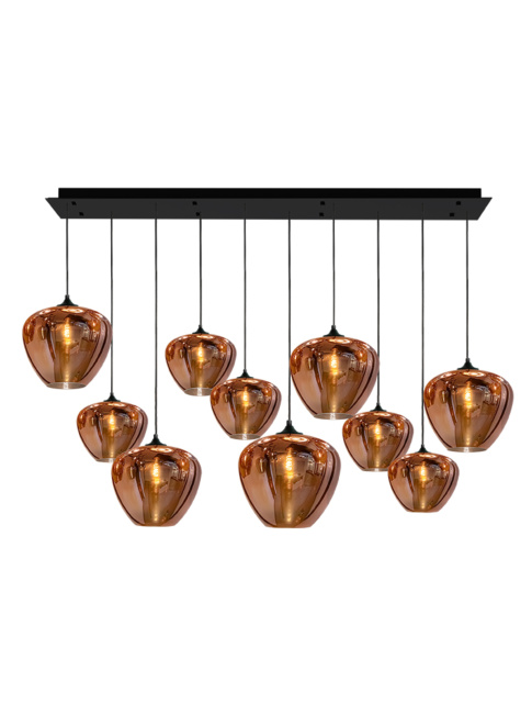 TULIP pendant lamp 10-light copper