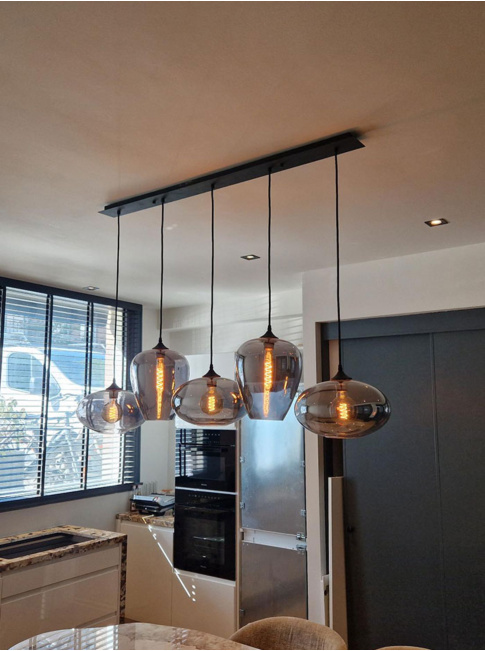 Moreno hanglamp 1-lichts smoke d:280 h:160mm