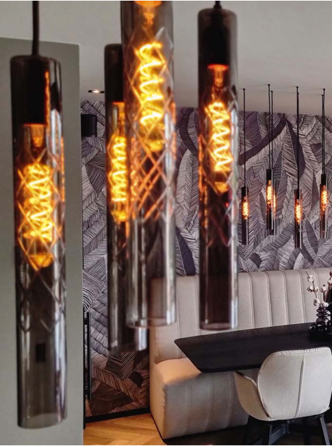 Icon pendant light 9-light smoke