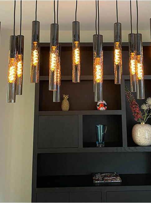 ICON hanglamp 10-lichts smoke