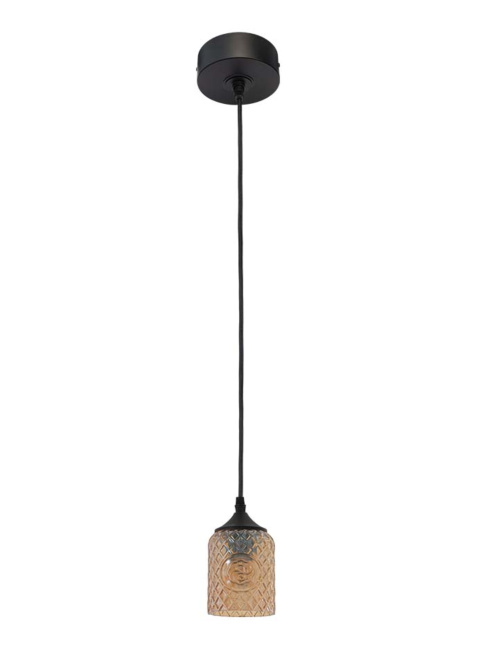 Johnnie 1-light amber hanging lamp