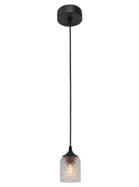 Johnnie 1-light clear hanging lamp