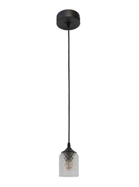 Johnnie 1-light clear hanging lamp