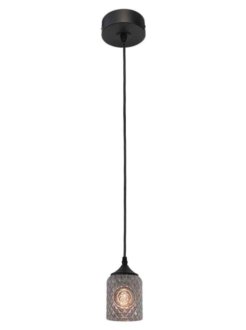 Johnnie 1-light smoke hanging lamp