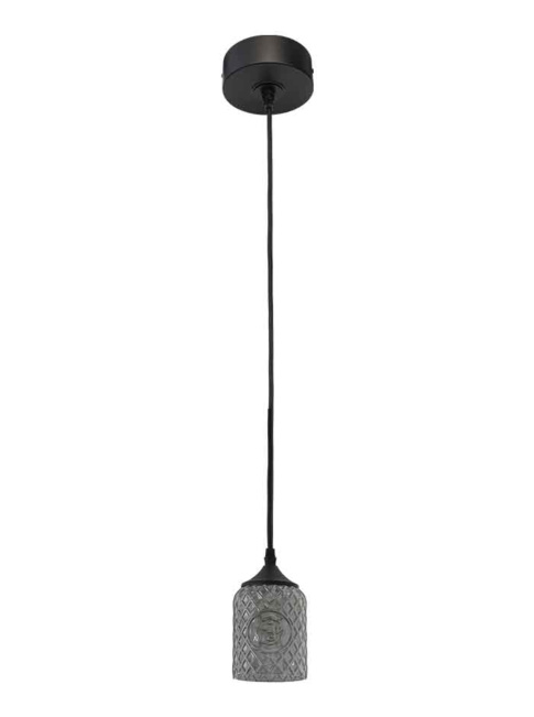 Johnnie 1-light smoke hanging lamp