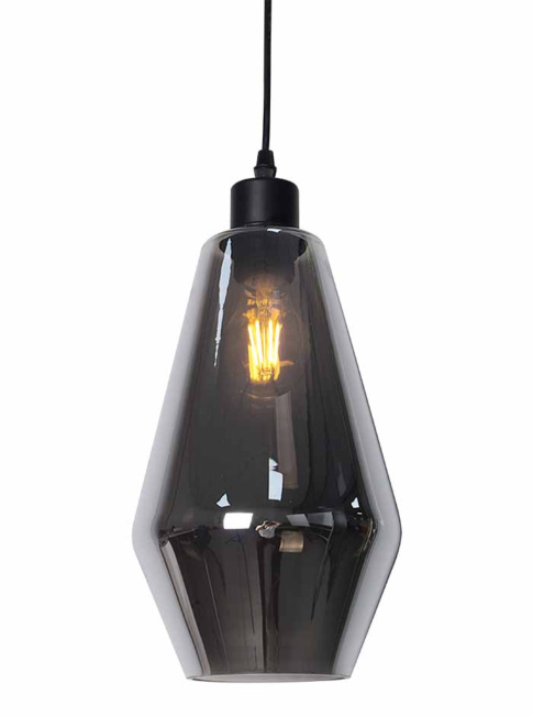 ICOSA hanglamp d:16,5cm h:28cm smoke