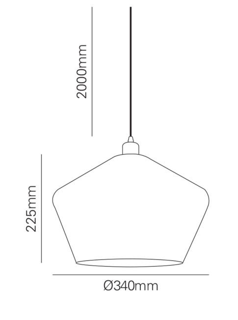 Icosa hanglamp d:34cm h:22,5cm copper