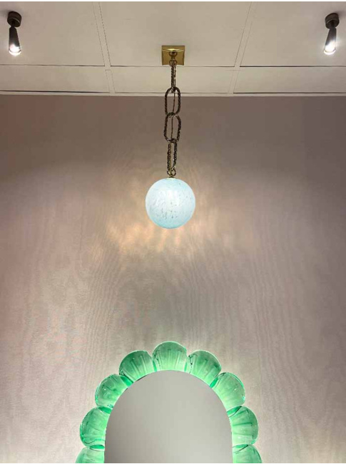 Gems chain hanglamp 1-lichts medium turquoise ontworpen door RA studio