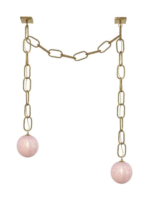 Gems necklace hanglamp 2-lichts G9 large lila ontworpen door RA studio