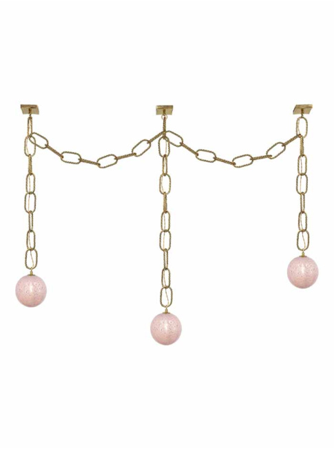 Gems necklace hanglamp 3-lichts G9 large lila ontworpen door RA studio