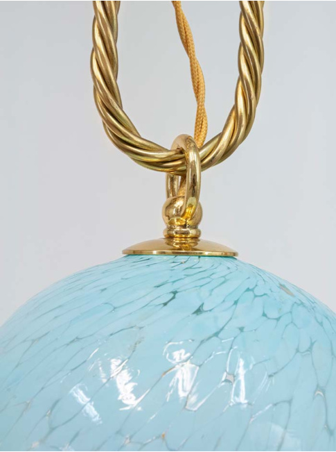 Gems necklace hanging lamp 2-light G9 medium turquoise designed by RA studio