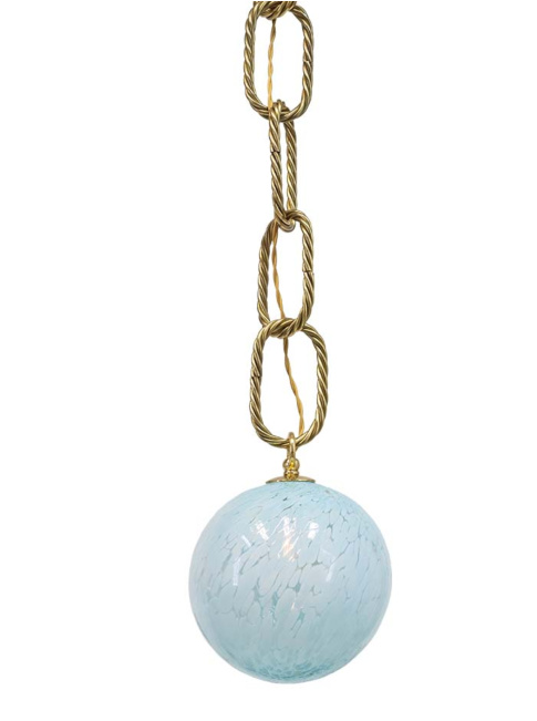 Gems necklace hanging lamp 3-light G9 medium turquoise designed by RA studio