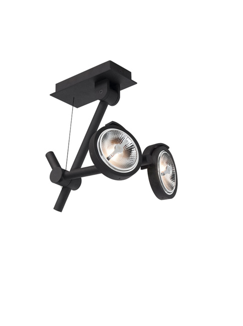 HUMBLE plafondlamp 2-lichts zwart Designed By Robert Kolenik