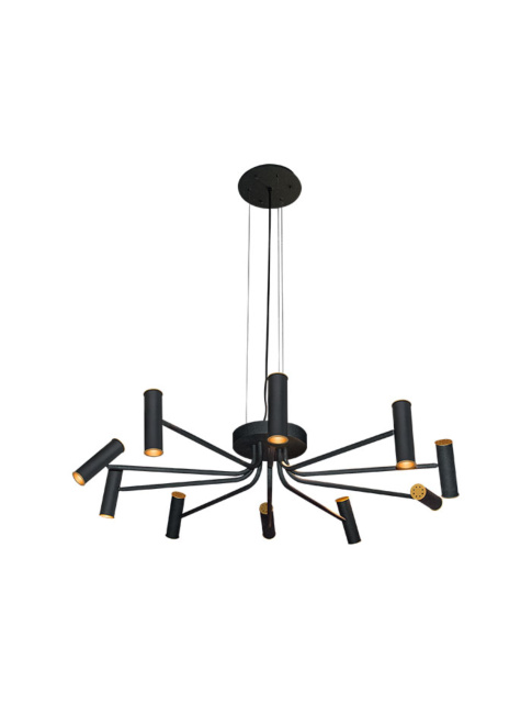 Hicks 10-light black chandelier designed by Hip Studio