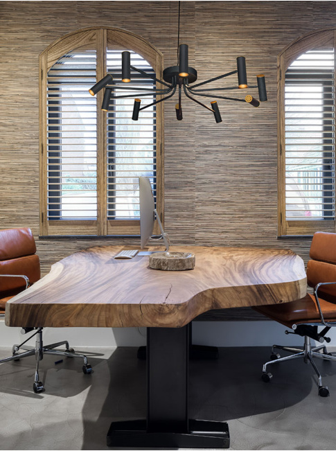 Hicks 10-light black chandelier designed by Hip Studio