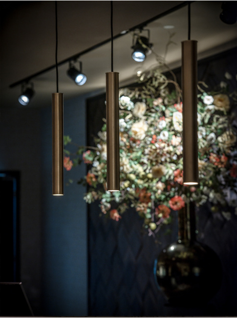 Hicks brass hanging lamp designed by Hip Studio