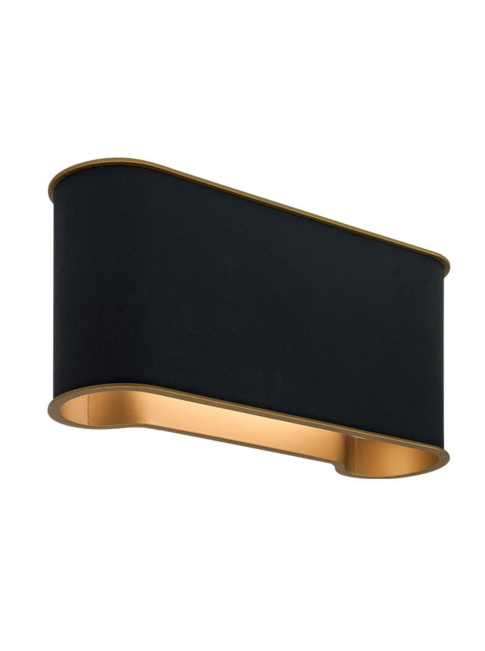 Hicks wide black wall lamp designed by Hip Studio